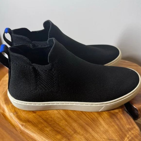 Rothy's Black Chelsea High Top Sneaker Boots Pull On Comfort Women Sz. W7.5 - Picture 5 of 13